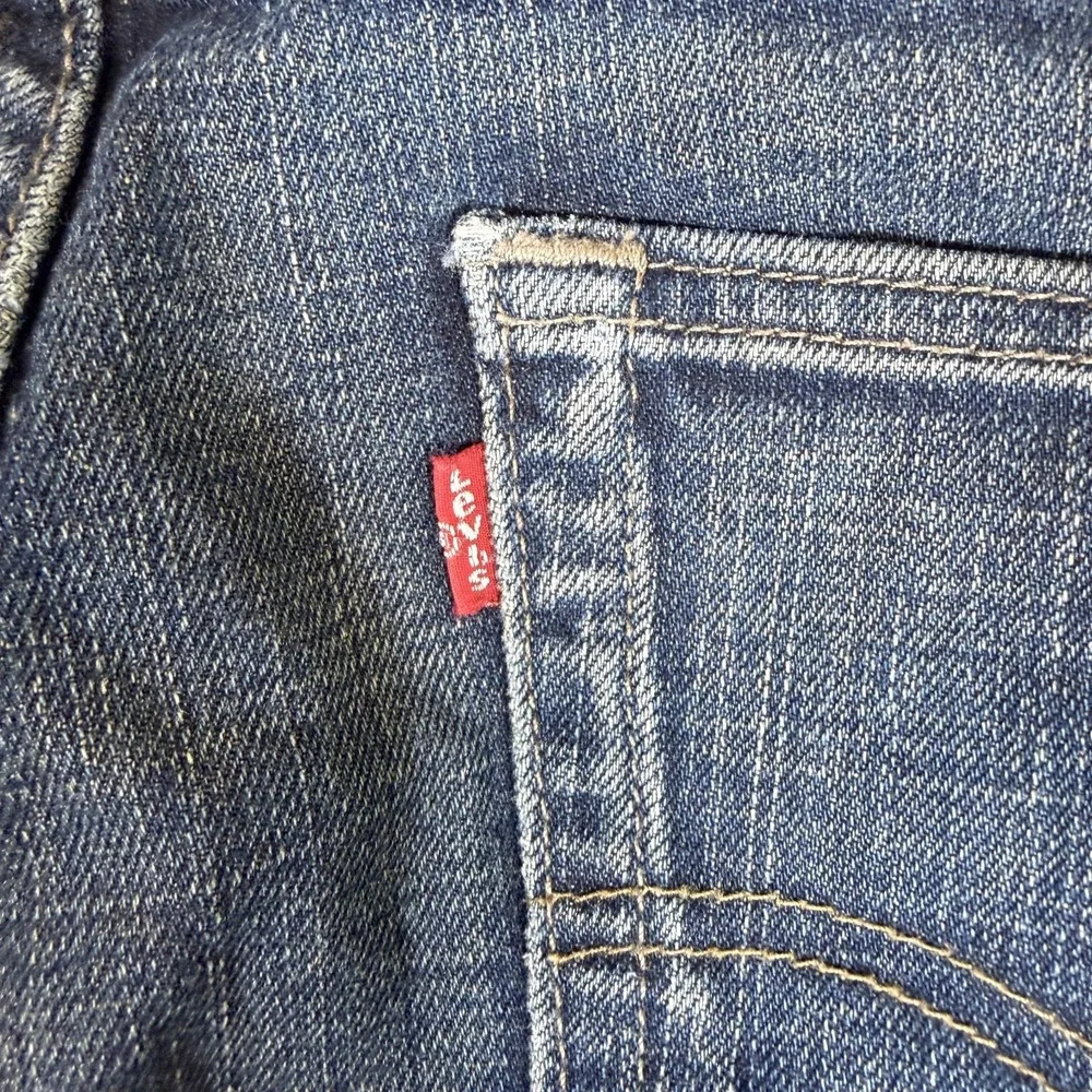 Levi's 511 Jeans Mens 36x36 Blue Denim Whiskered Red Tab Low Waist Y2K Americana